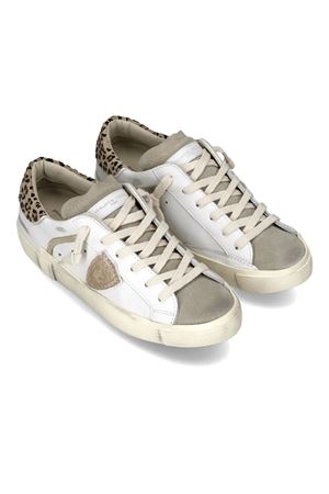 Sneakers Prsx Donna, Bianco Fango Stampa Animalier PHILIPPE MODEL | PRLDVL14.